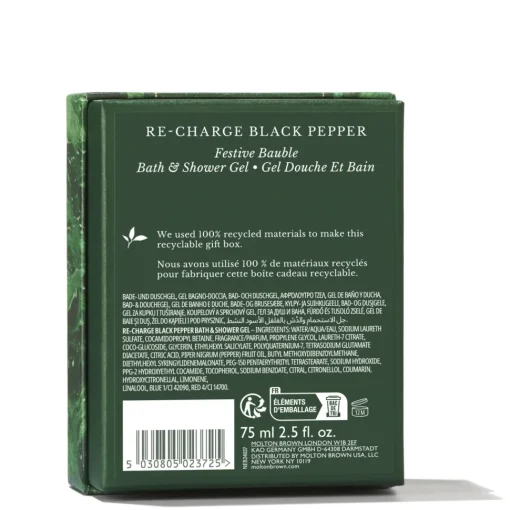 Re-Charge Black Pepper Festliche Bade- und Duschgel Kugel