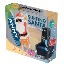 Xmas Set Surfing Santa - Sends beachy wishes - 407 ocean blues